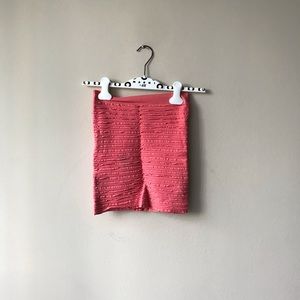 Coral mini skirt